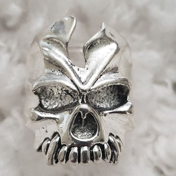 Skull Ring Stainless Jewerly Fashion Punk Silver - Picture 2 of 4